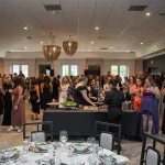 Party goers standing around
